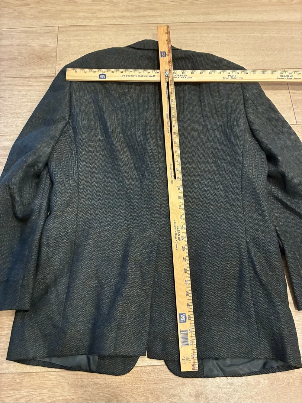 Burberry London Men’s Wool Herringbone Two Button Blazer Size 46